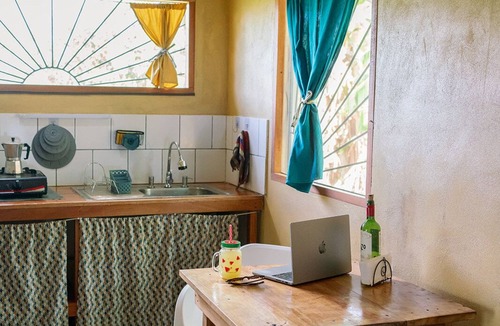 Santa Cruz House | Bungalow with Volcano View Private Terrace Kitchen WiFi