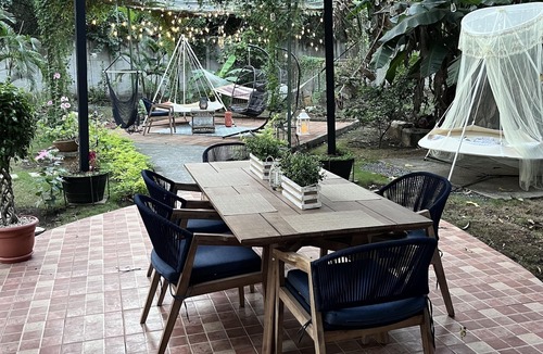 Managua House | Rustic Cottage Style w/Relaxing Suspended Hangout Pods! Tranquil water sounds.