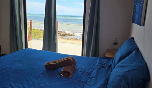 Basic Double Room, Balcony, Beach View
